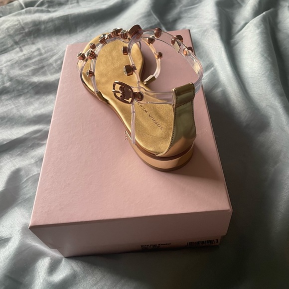 Designer Sophia Webster, “Dina Flat Sandals”, color bronze, Size 41.5. Brand New - Picture 6 of 8